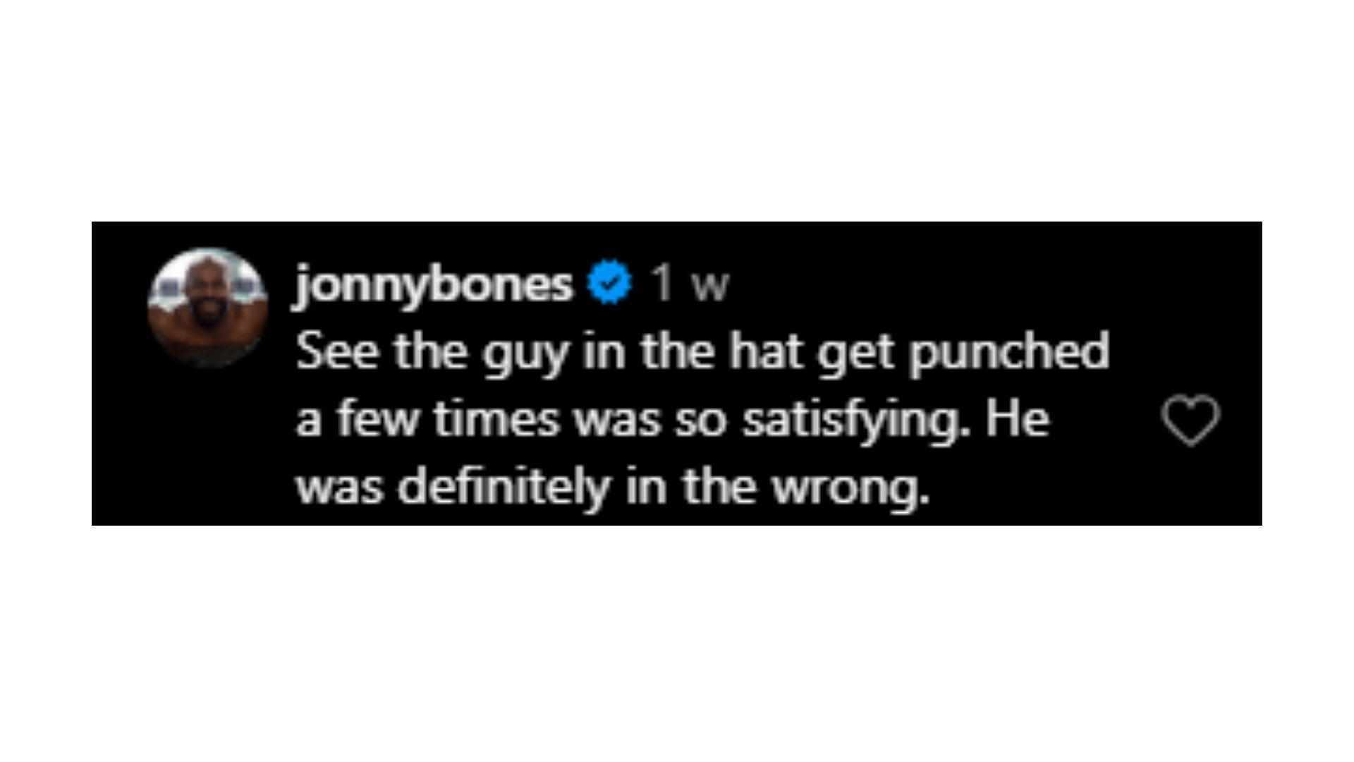 Jon Jones&#039; comment