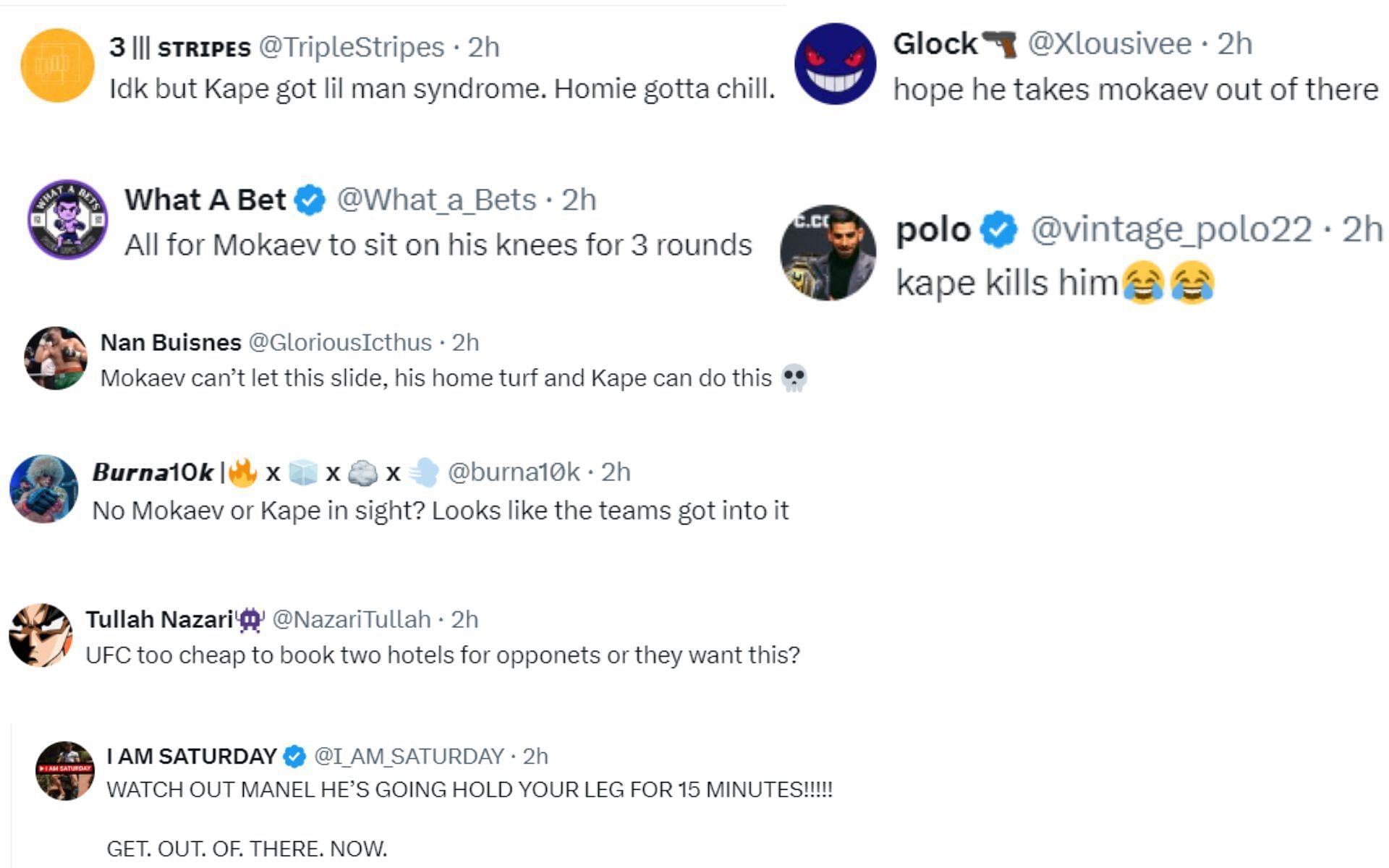 Screenshot of fan reactions to Home of Fight&#039;s post on X