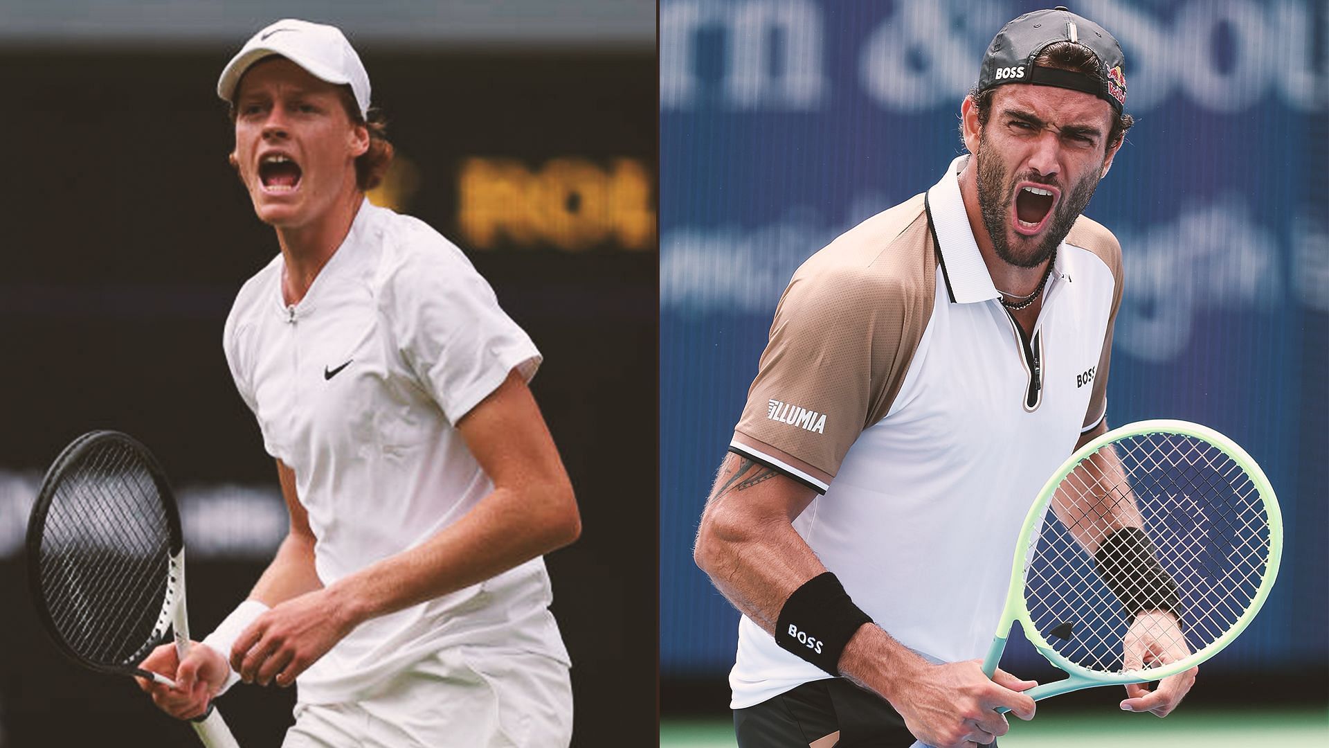 Jannik Sinner vs Matteo Berrettini is one of the second-round matches at the 2024 Wimbledon. (Photos: Getty)