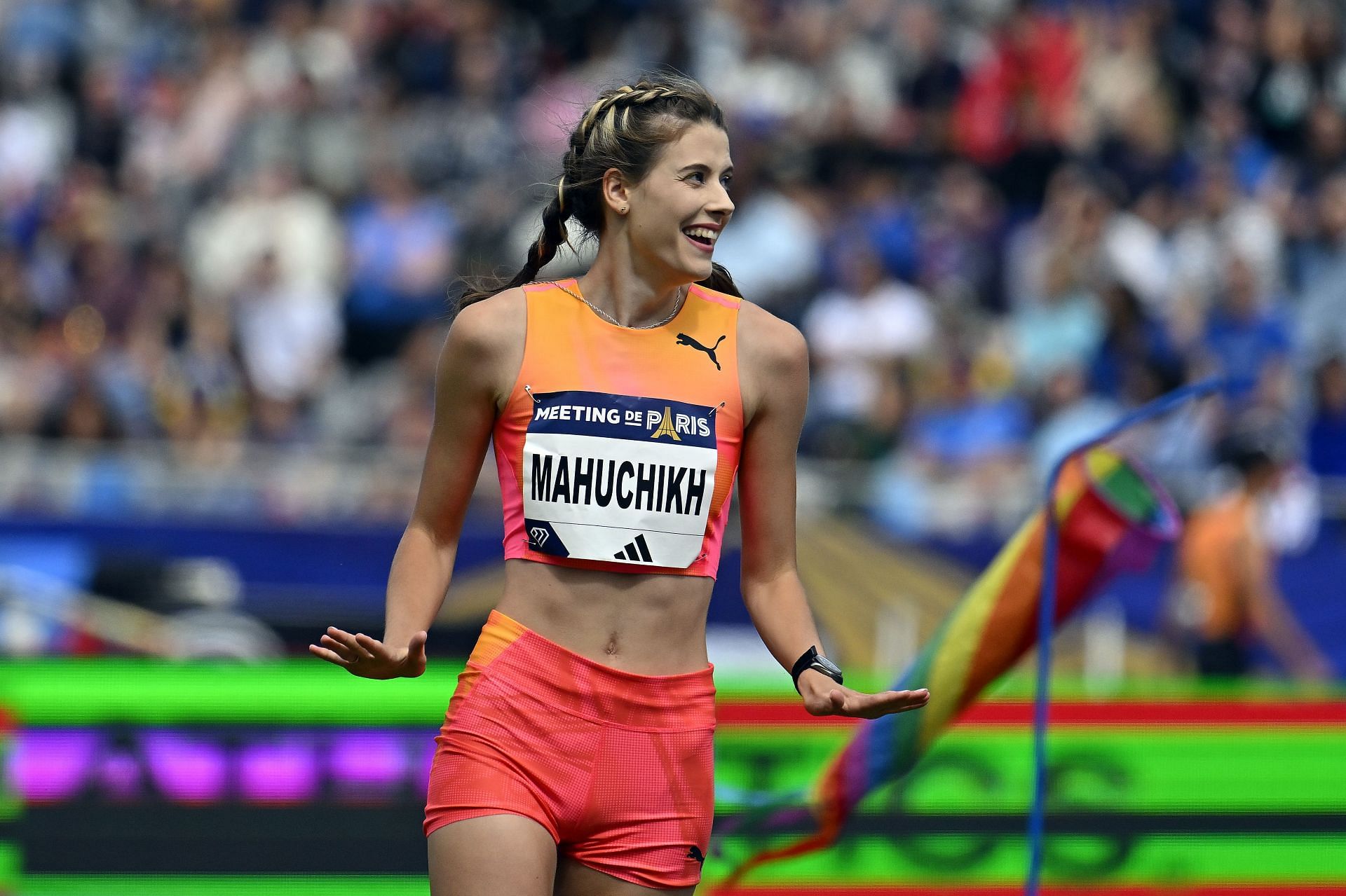 Yaroslava Mahuchikh at the 2024 Diamond League - Meeting de Paris