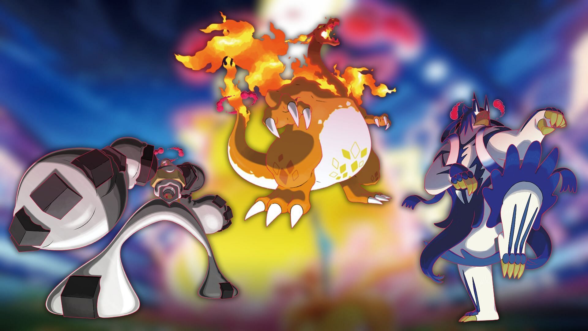 Gigantamax Melmetal, Charizard, and Urshifu - Rapid Strike Style (Image via The Pokemon Company)