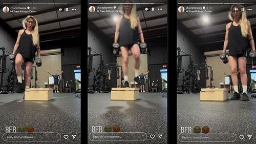 Screengrabs of the Instagram Story.