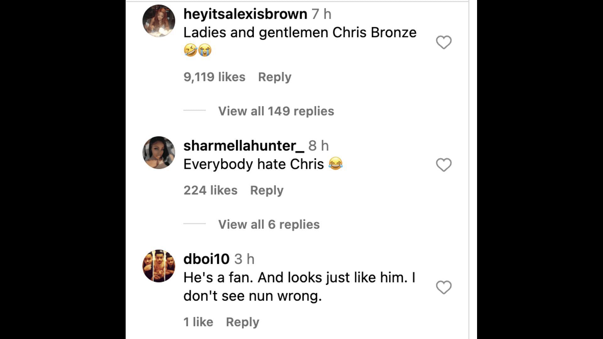 Social media users react as Brown lashes out at a fan who resembles him: Reactions and details explored. (Image via @TheShadeRoom/ Instagram)