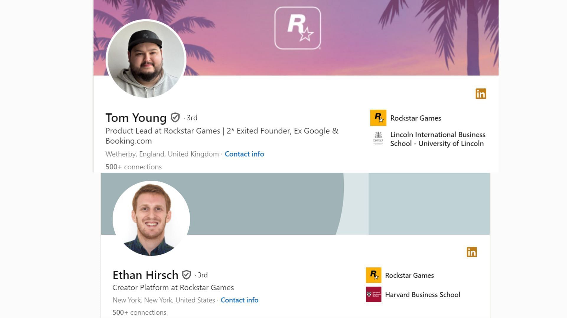 The two developers associated with the Rockstar Creator Platform rumor (Image via LinkedIn)