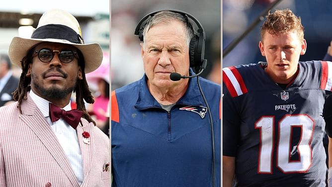 “I don’t approve”: Cam Newton gets candid on Bill Belichick dating Jordon Hudson as ex-Patriots QB Mac Jones picks sides in debate
