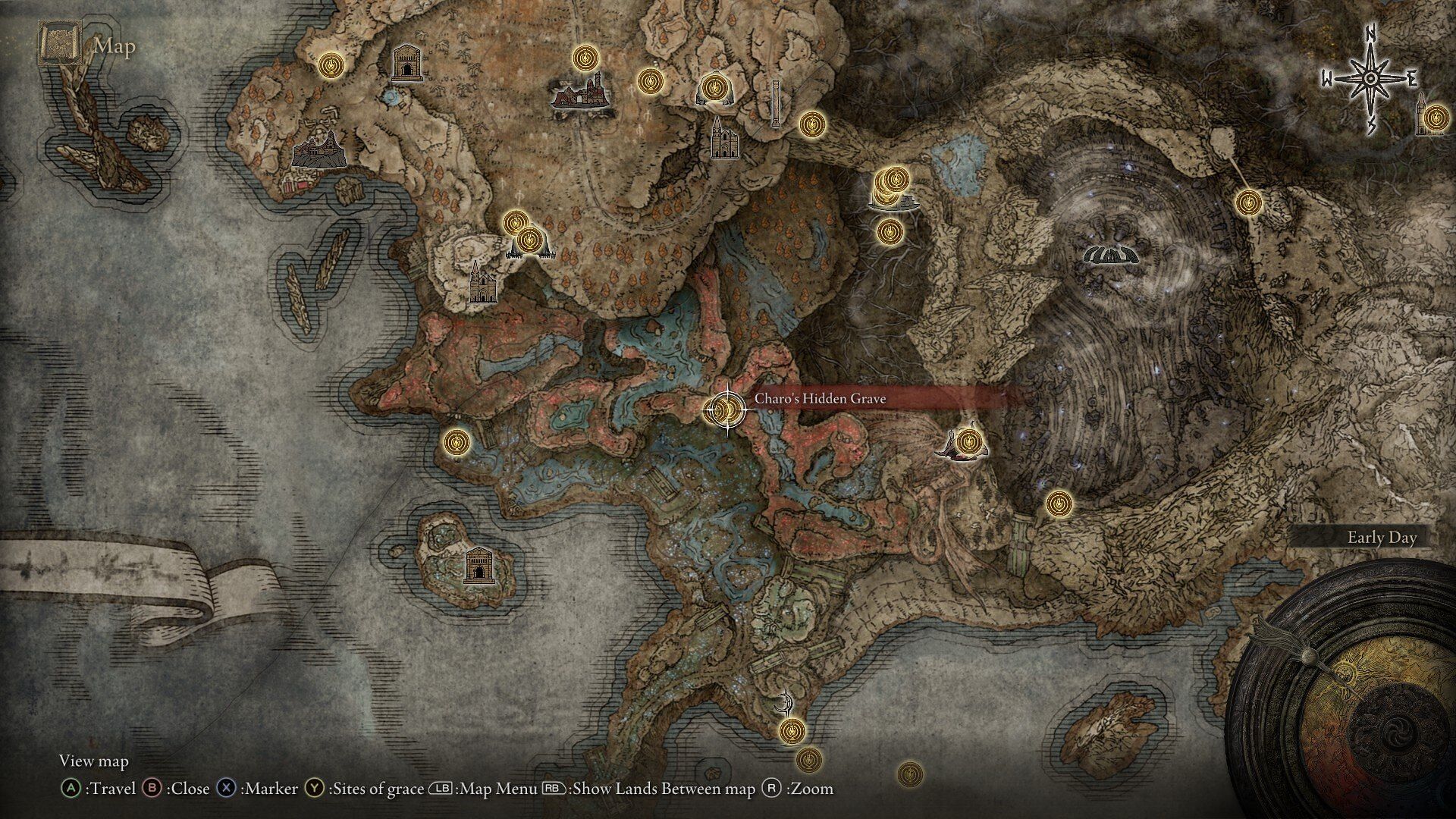 Location of the Cerulean Coast (Image via FromSoftware)