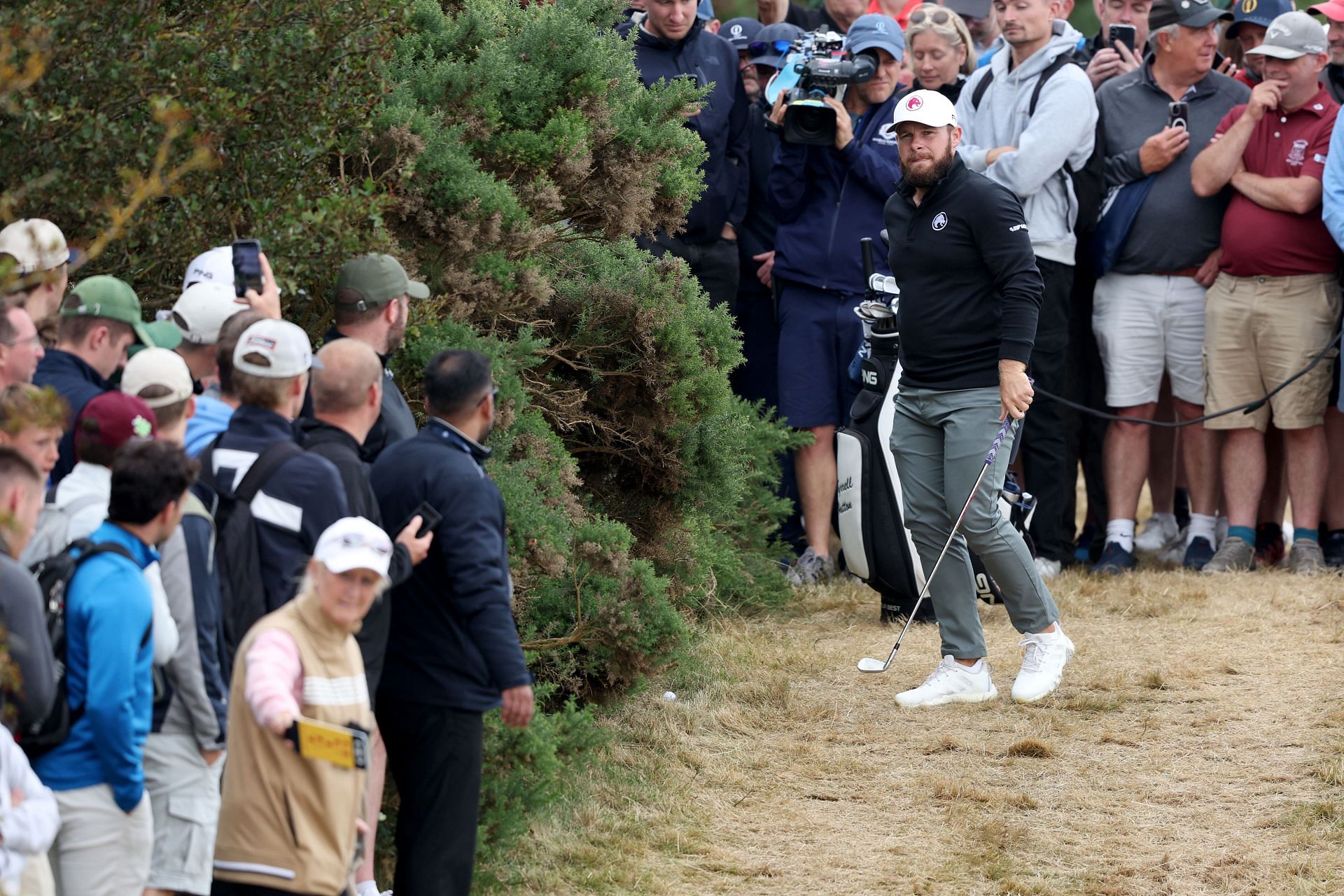 Tyrrell Hatton fails to make it to the weekend at The 152nd Open - Day Two. Images via Getty Images