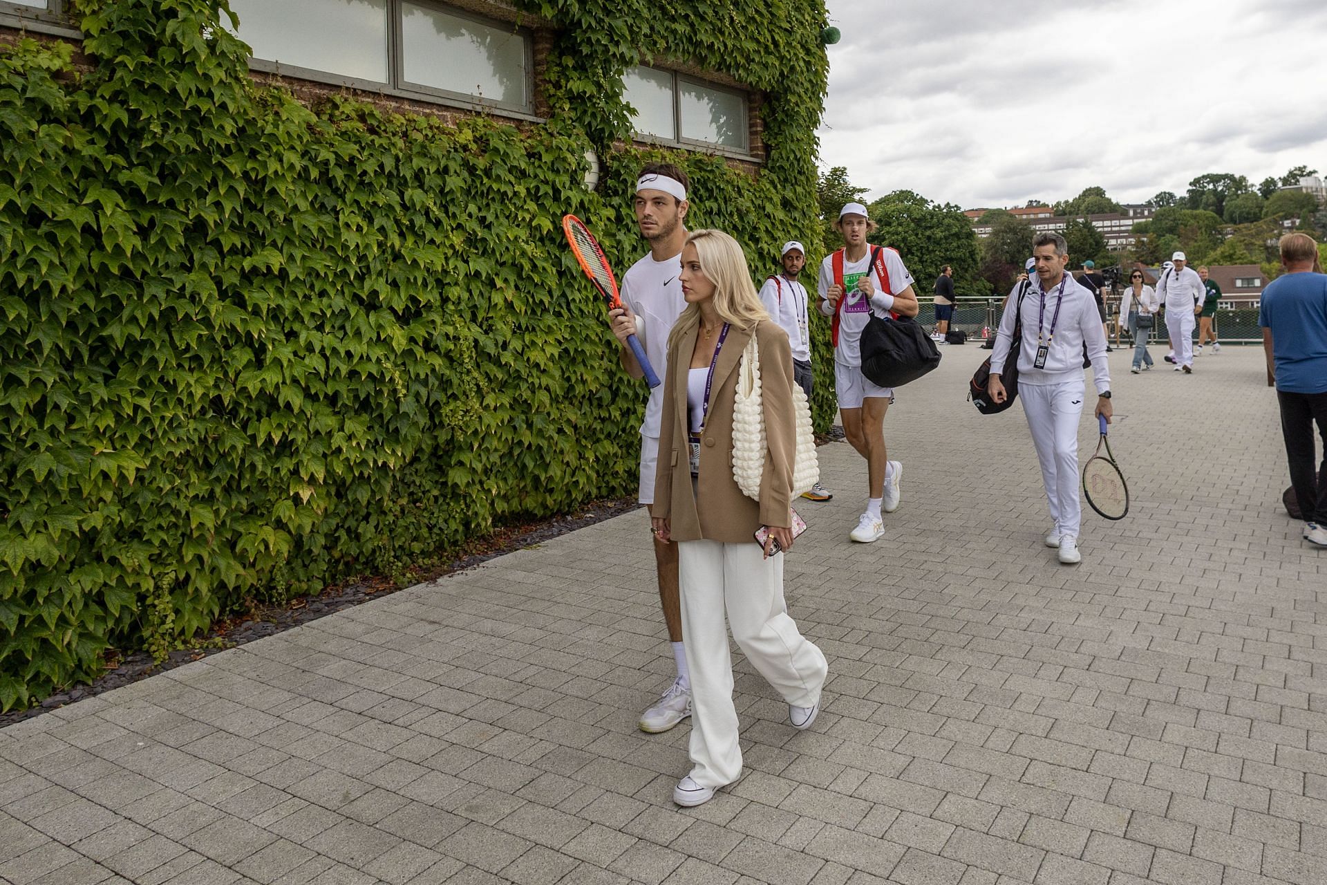 Taylor Friz and his girlfriend Morgan Riddle at Wimbledon 2023 (Source: Getty)