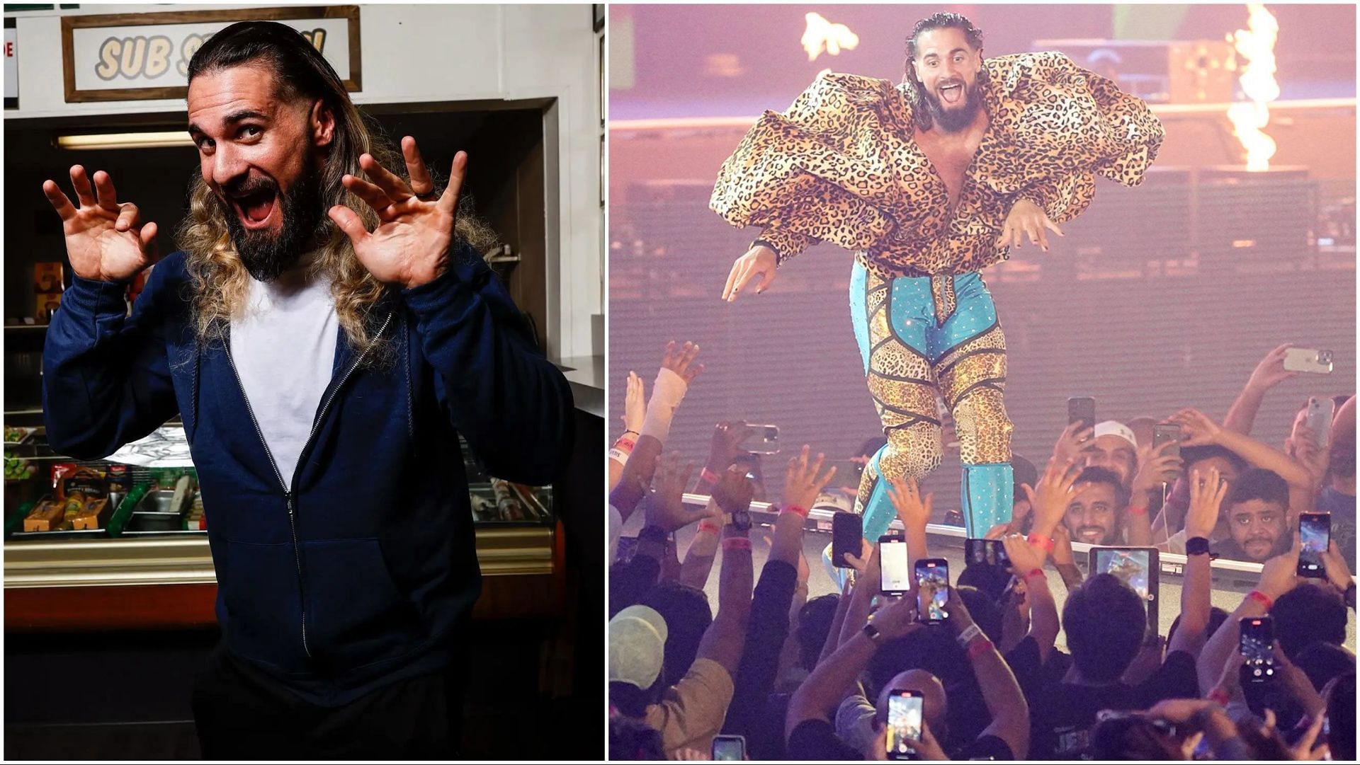 Seth Rollins at a Chicago deli, Rollins at WWE Night of Champions 2023