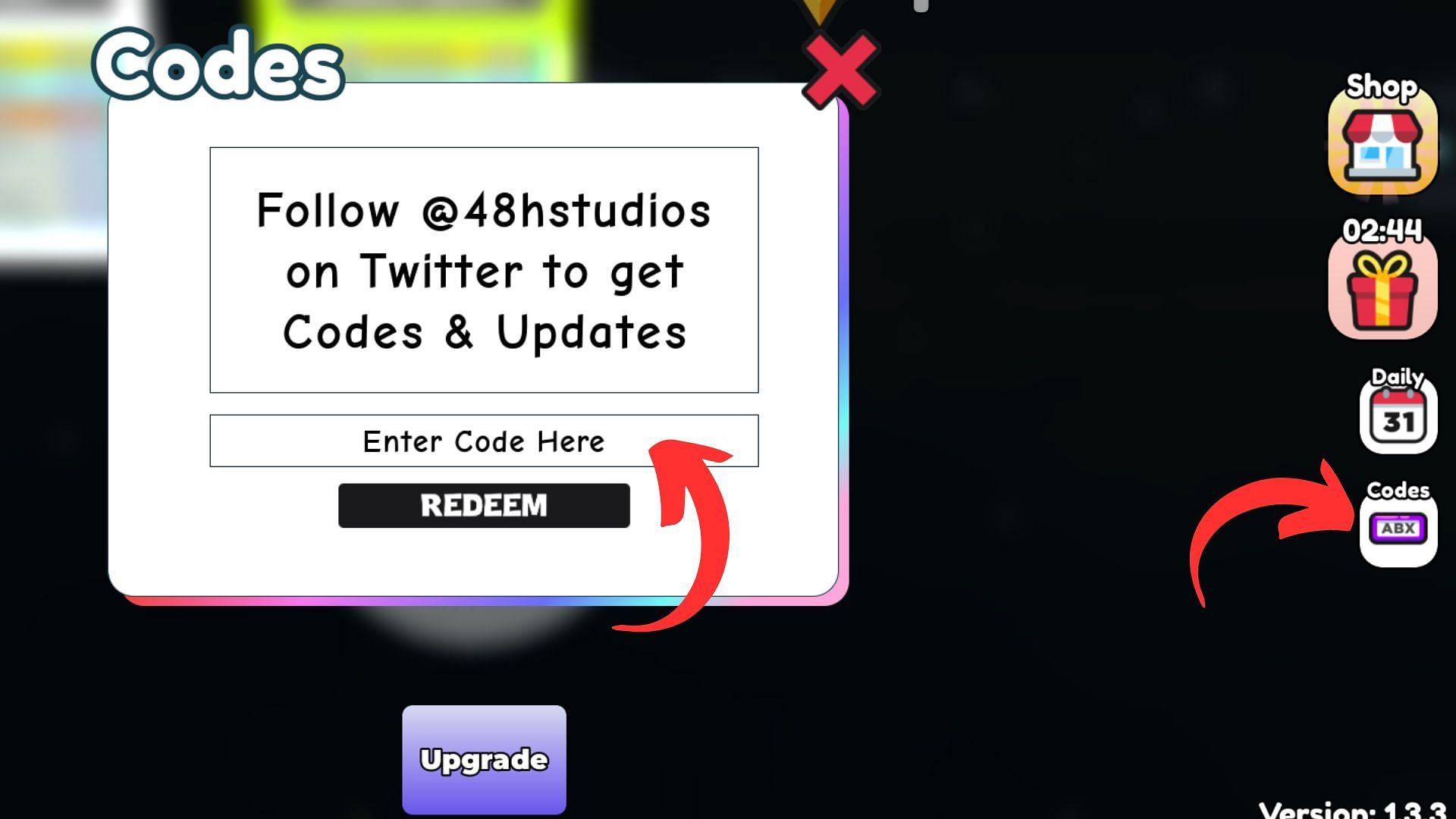 Redeem codes in Planet Evolution Idle Clicker (Image via Roblox || Sportskeeda)