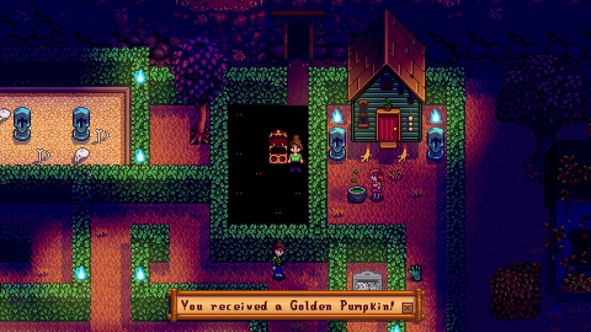 Completion of the maze in odd years will reward you with a Golden Pumpkin (Image via ConcernedApe || YouTube@Cozy Bird Gaming)