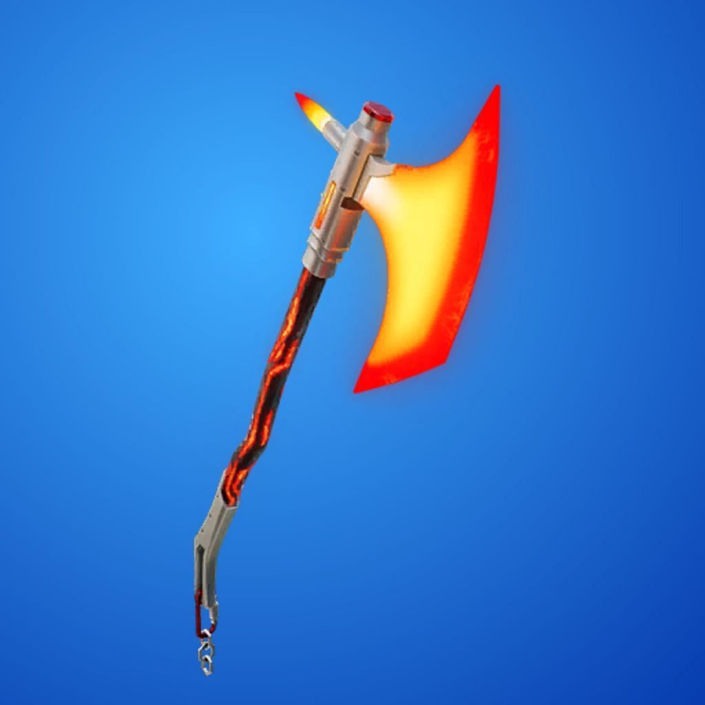 The fiery look makes this one of the best Fortnite Chapter 4 Pickaxes (Image via Epic Games)