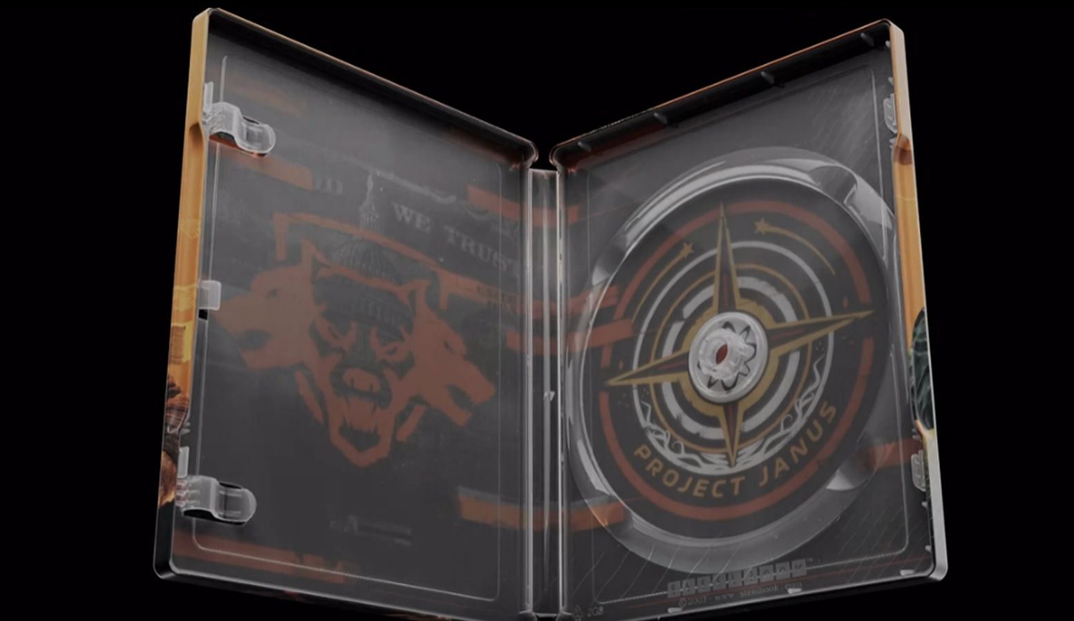 Project Janus logo as seen inside the BO6 steelbook (Image via GameStop/Activision)