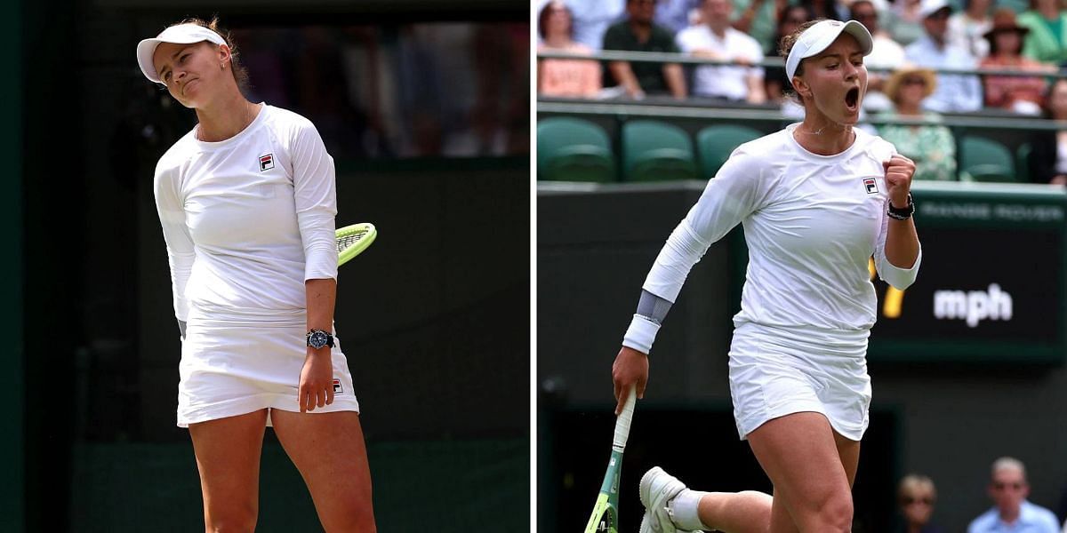 Barbora Krejcikova reaches Wimbledon SF after disappointing run of form. (Source: GETTY)