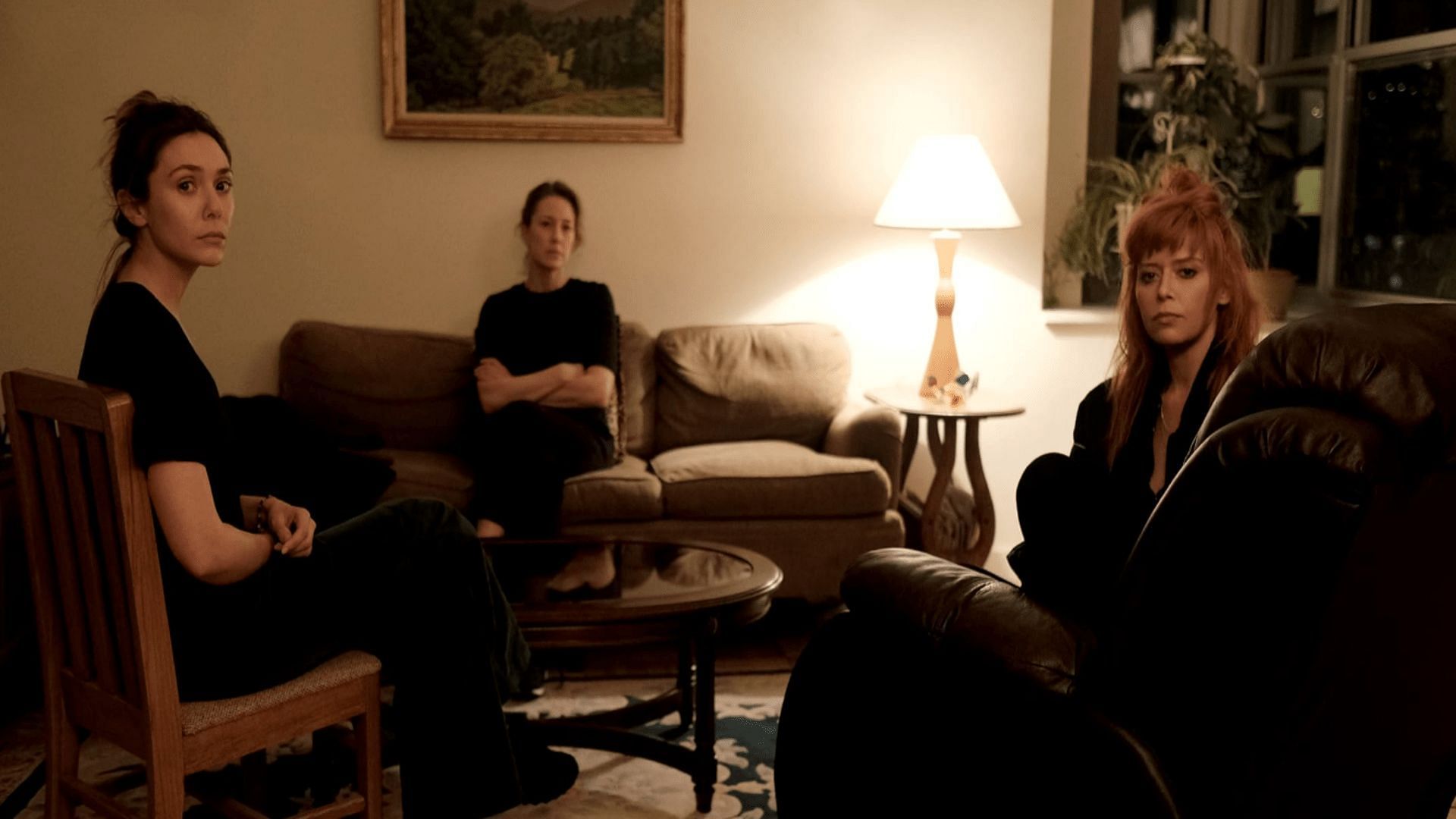 A still from His Three Daughters (Image via Tudum by Netflix)