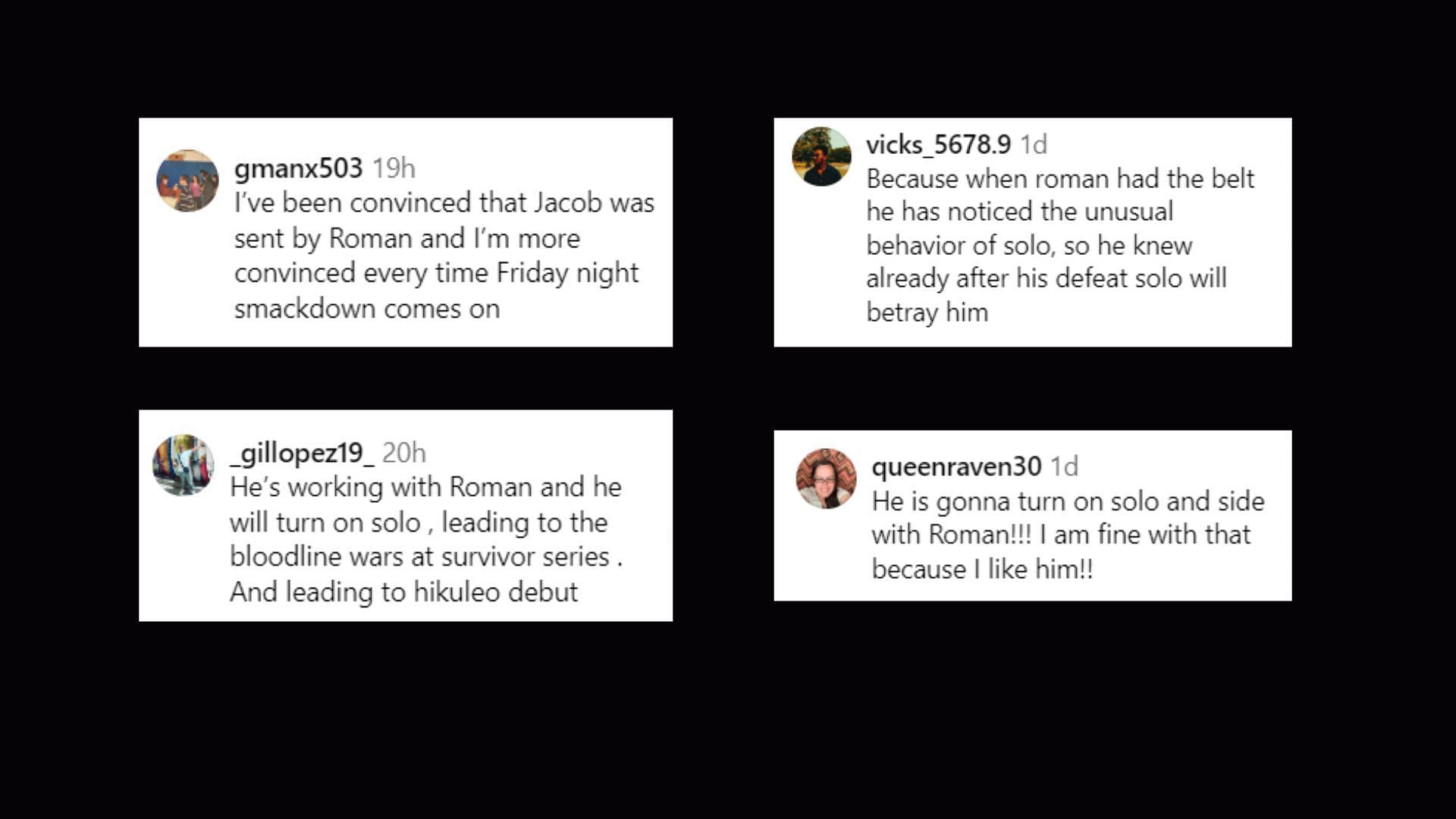 Fan reactions [Photo Credit: Screenshots of fan reactions to @fatu.family's Instagram post]