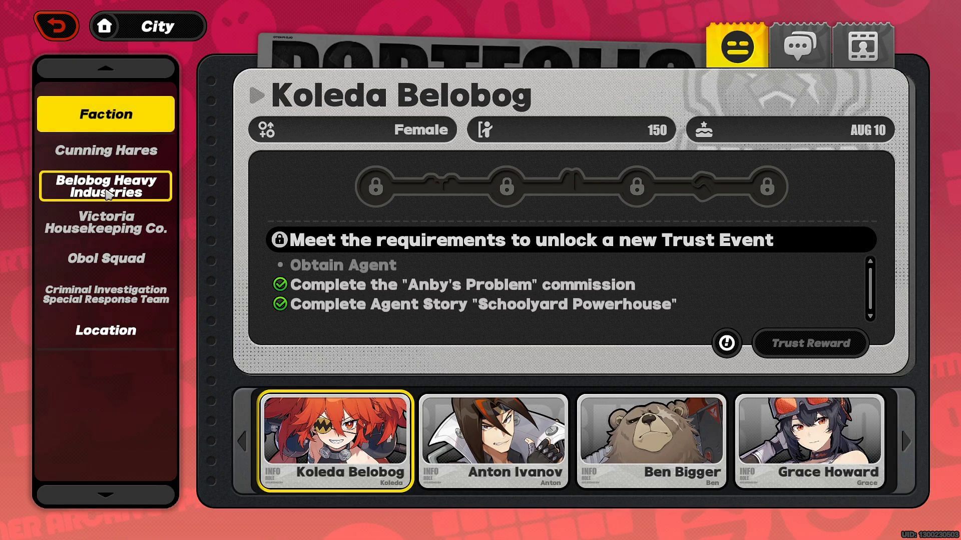 Requirements to unlock trust events in Zenless Zone Zero (Image via HoYoverse || YouTube/ZaFrostPet)