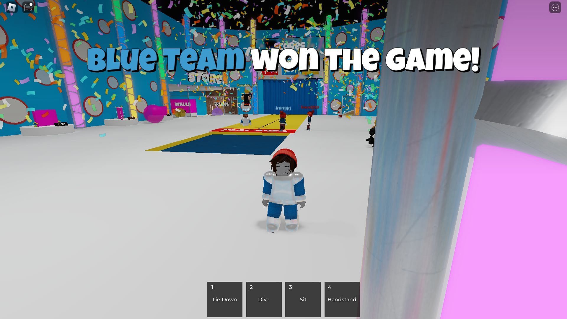 Winning a Team round (Image via Roblox)