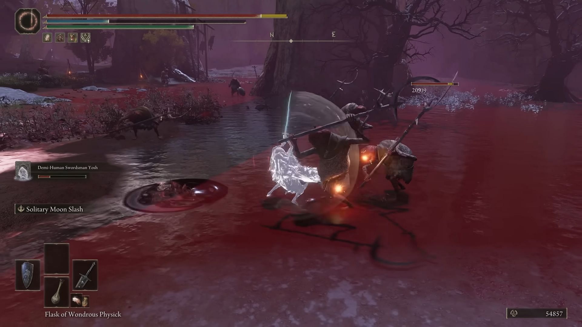 Swordsman Yosh is incredibly light on their feet (Image via FromSoftware || YouTube/SwanyPlaysGames)