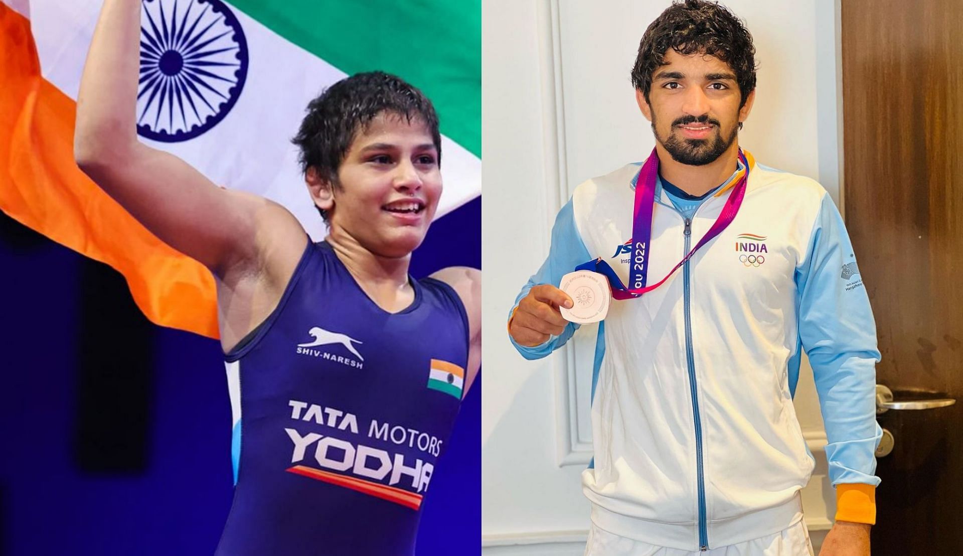 Antim Panghal and Aman Sehrawat receive seedings ahead of Paris 2024. (Images via Instagram/Antim Panghal and Instagram/Aman Sehrawat)