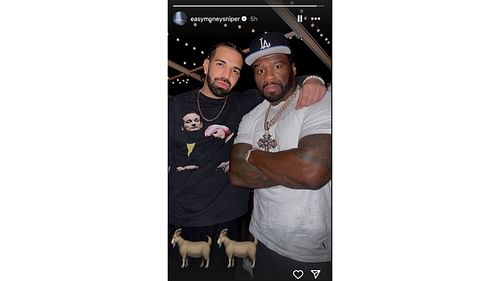 Kevin Durant shows his appreciation for Drake and 50 Cent in his recent Instagram story