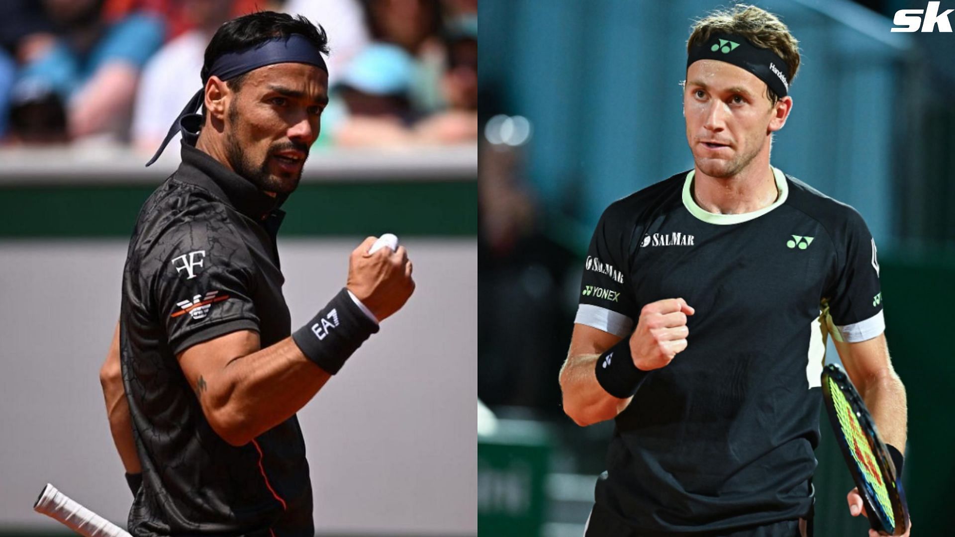 Casper Ruud vs Fabio Fognini, Wimbledon 2024 R1 (Picture: @casperruud &amp; @fabiofogna Instagram)