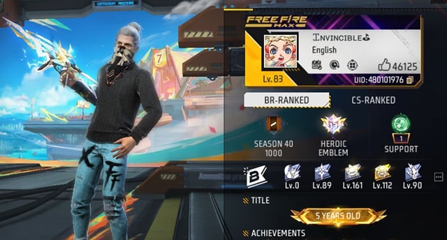 Stats: Alpha FF की Free Fire MAX ID, स्टैट्स और अन्य जानकारी
