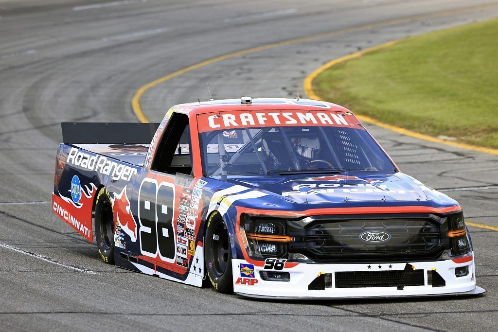 NASCAR driver Ty Majeski&#039;s #98 Road Ranger Ford (Image credits: Getty Images)