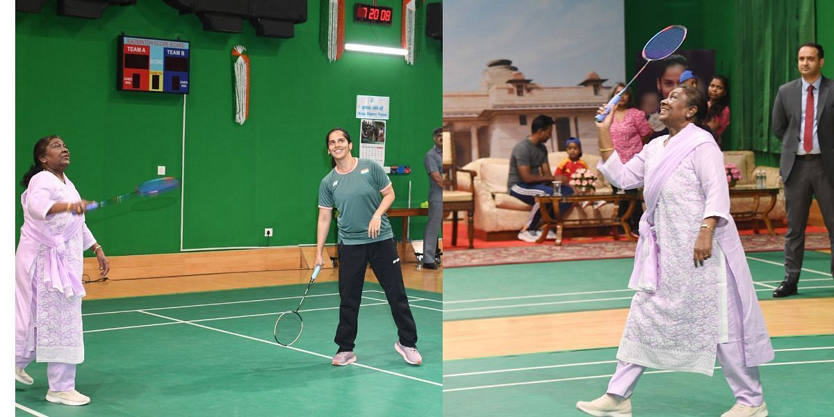 President Droupadi Murmu Playing Badminton