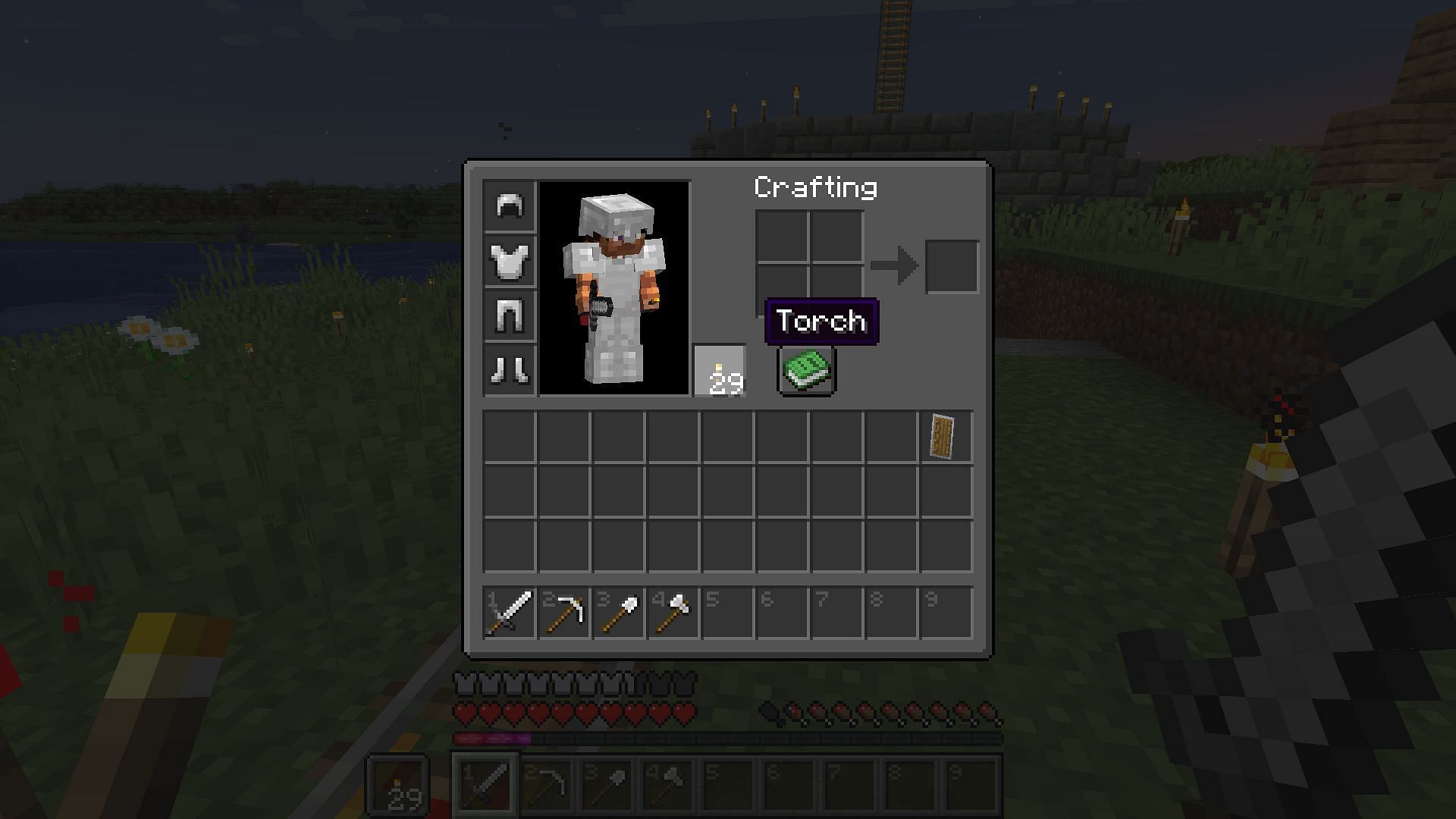 Being able to have any item in the offhand in Java is a huge parity difference (Image via Mojang)