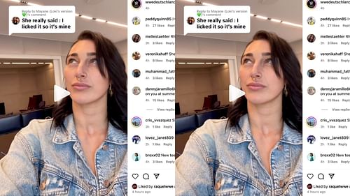 Rodriguez likes Ripley's reaction to licking Mysterio on Instagram.
