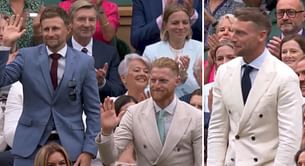 [Watch] England greats Ben Stokes, Joe Root and Jos Buttler receive rousing welcome at Wimbledon