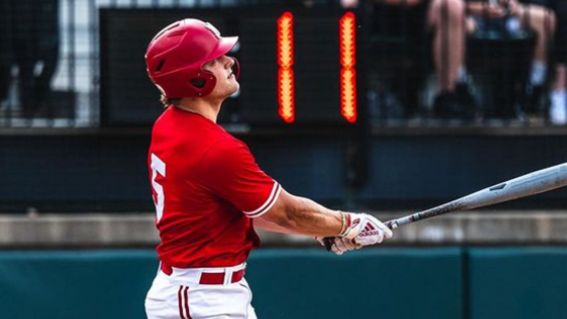 Josh Caron won the MVP honors in the Big Ten Tournament after scoring six home runs in as many games for Nebraska. (Image Source: https://www.instagram.com/p/C7Fa44cOAyO/?img_index=1)