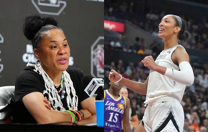 "You really trying to send a message": South Carolina HC Dawn Staley cheers on A'ja Wilson for silencing doubters against the Mystics game