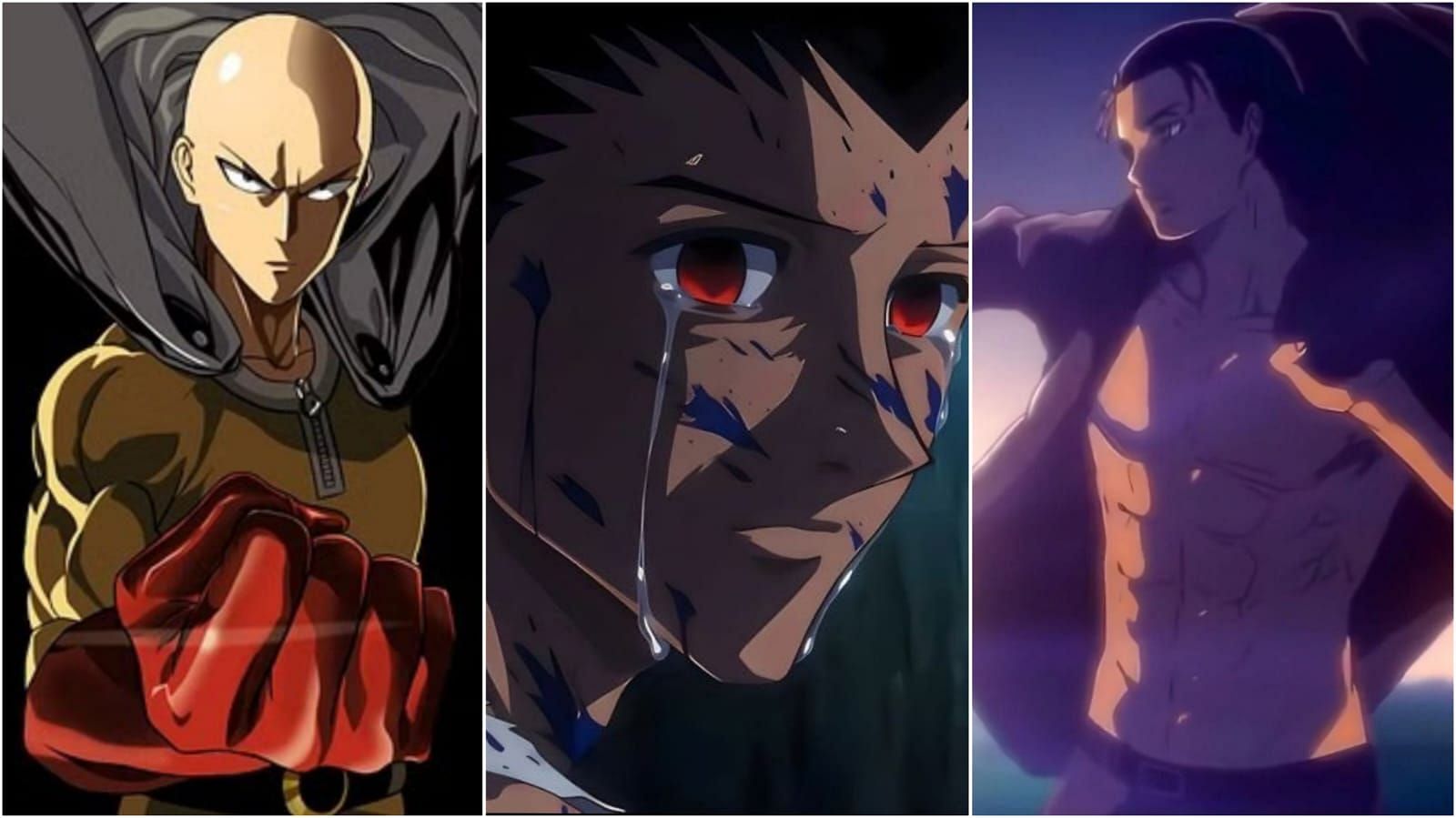 Saitama, Gon, and Eren as seen in their respective anime (image via Sportskeeda)