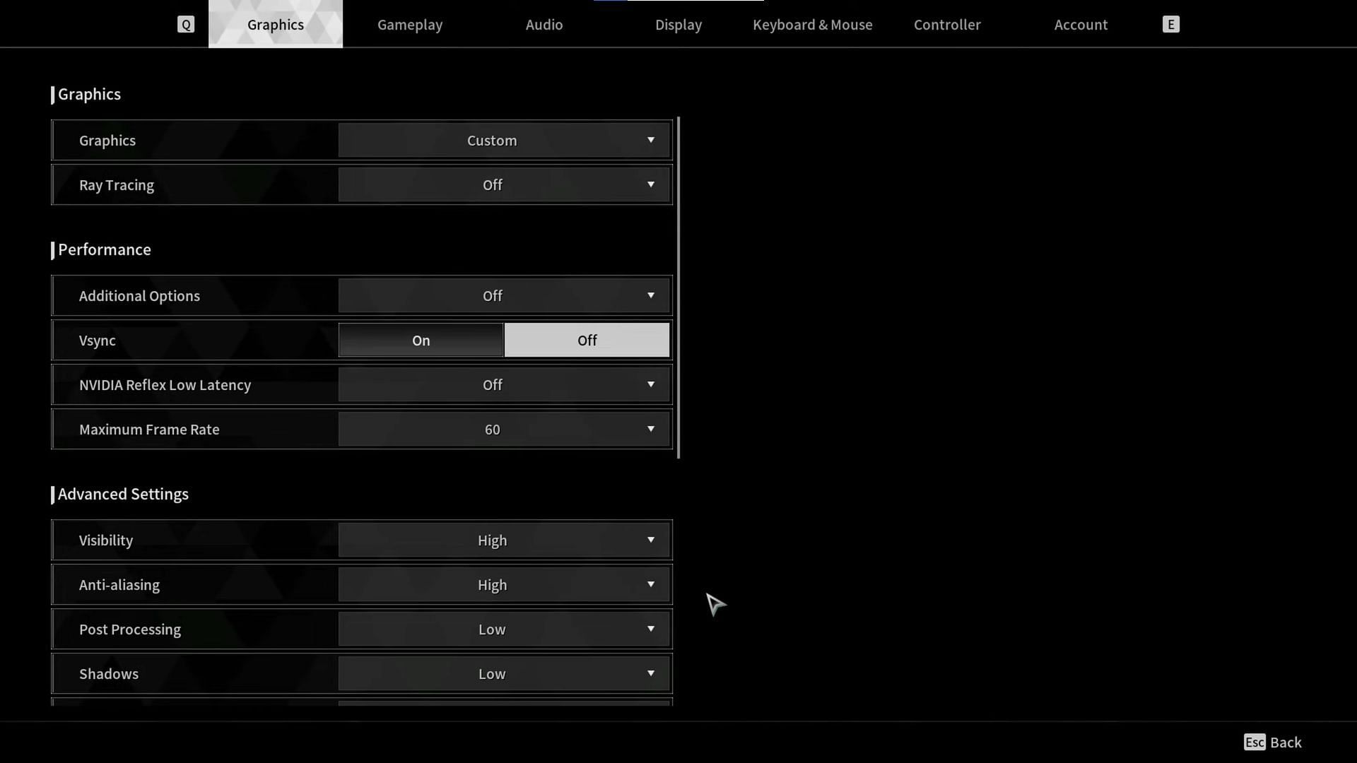 The First Descendant graphics settings (Image via Jurassic Acid Gaming/Youtube)