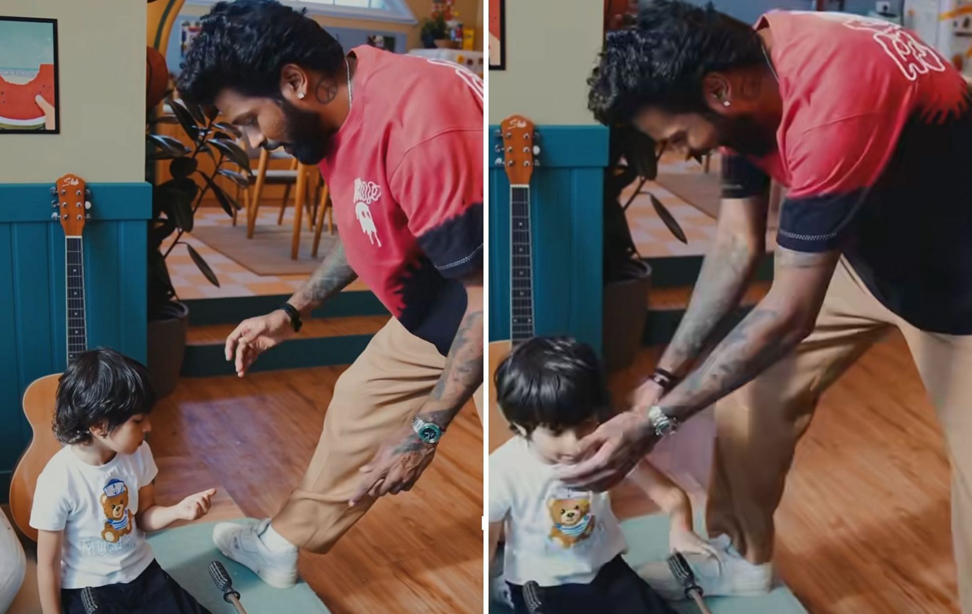 Hardik Pandya with his son Agastya. (Pics: Instagram/Hardik Pandya)