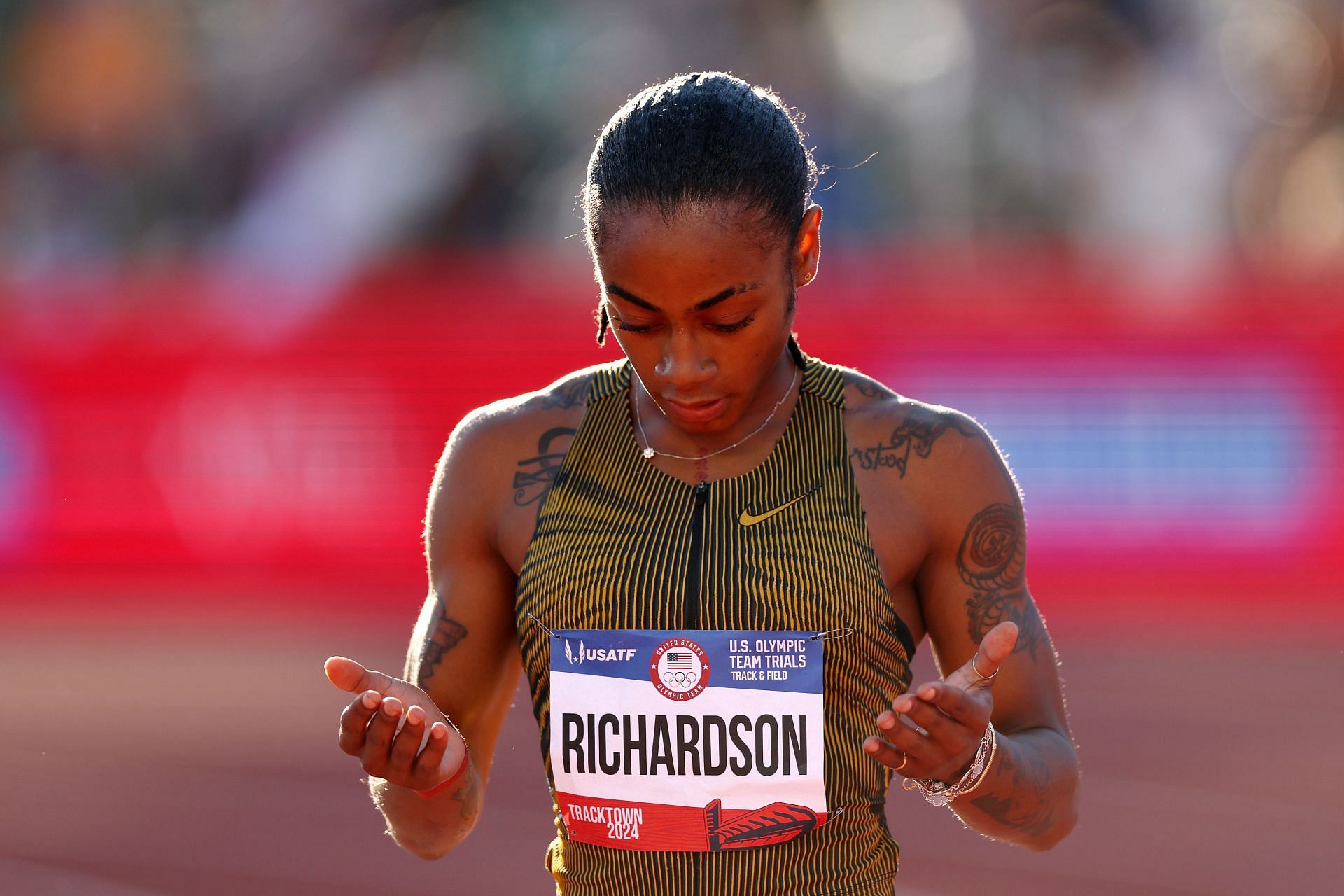 Sha&#039;Carri Richardson at the U.S. Olympic Team Trials 2024 [Image Source: Getty]