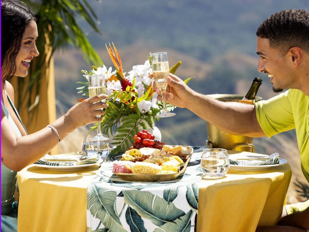 Leah and Miguel on a date in the finale episode (Image via Instagram/@loveislandusa)