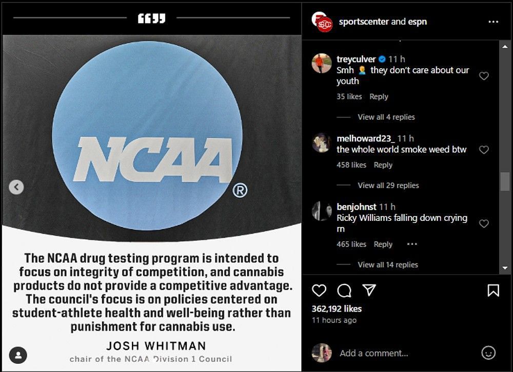 NCAA Promoting Drugs Is Crazy Going Downhill Quick Fans React As   D8e15 17202297444484 1920 