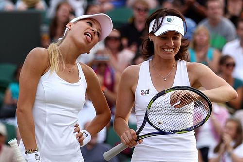 Anna Kournikova (L) and Martina Hingis (Source: Getty)