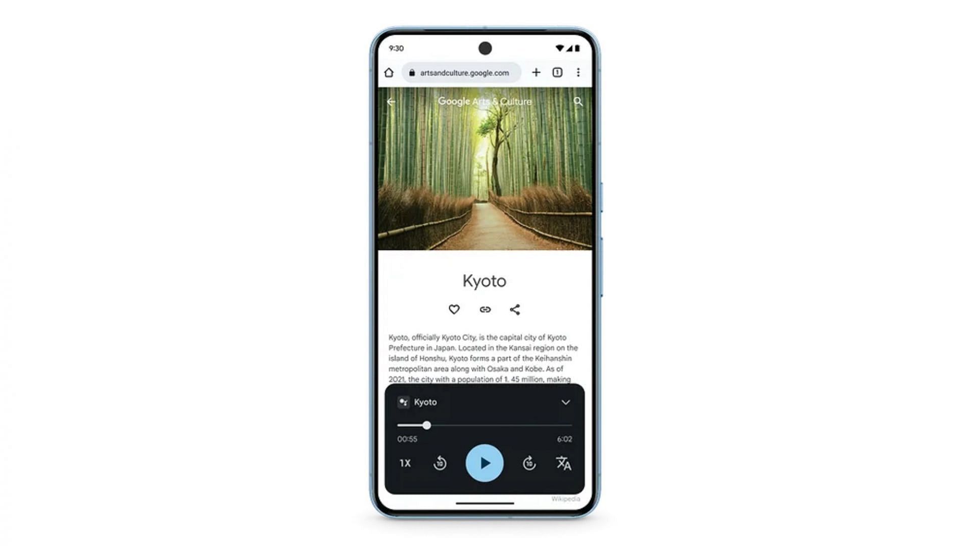 Pixel 8 Pro with music player on (Image via Google)