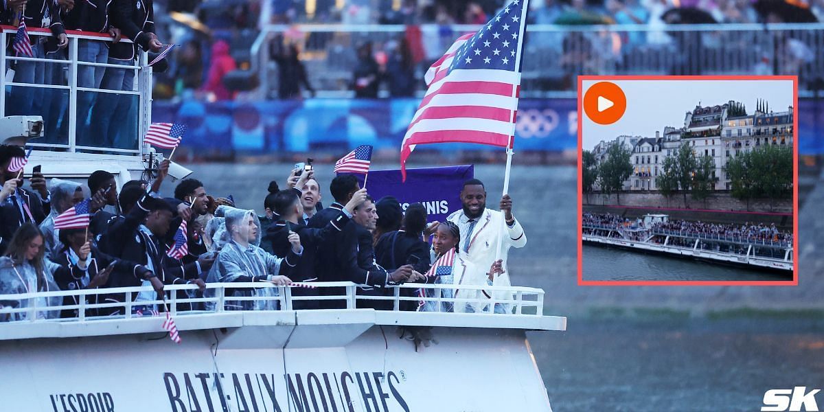 Team USA Paris Olympics 2024 boat parade 