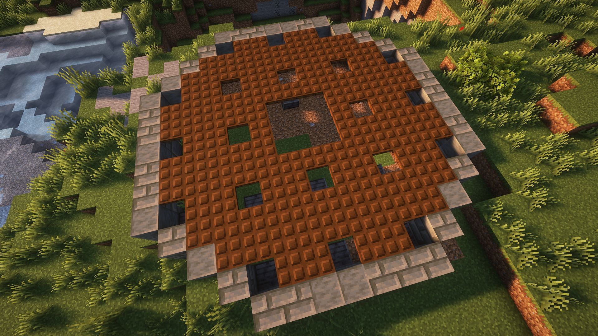 The trapdoors are by far the most expensive part of this farm (Image via Mojang)