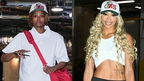 In Photos: NaLyssa Smith rocks girlfriend DiJonai Carrington's GAS hat with uber-casual pregame fit