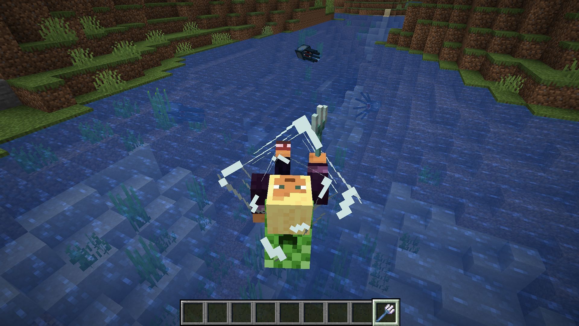 Riptide trident enchantment (Image via Mojang)