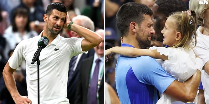 "Happy & sad because my tennis doesn't make her excited": Novak Djokovic conflicted after daughter Tara entertains herself with a book in Wimbledon 3R
