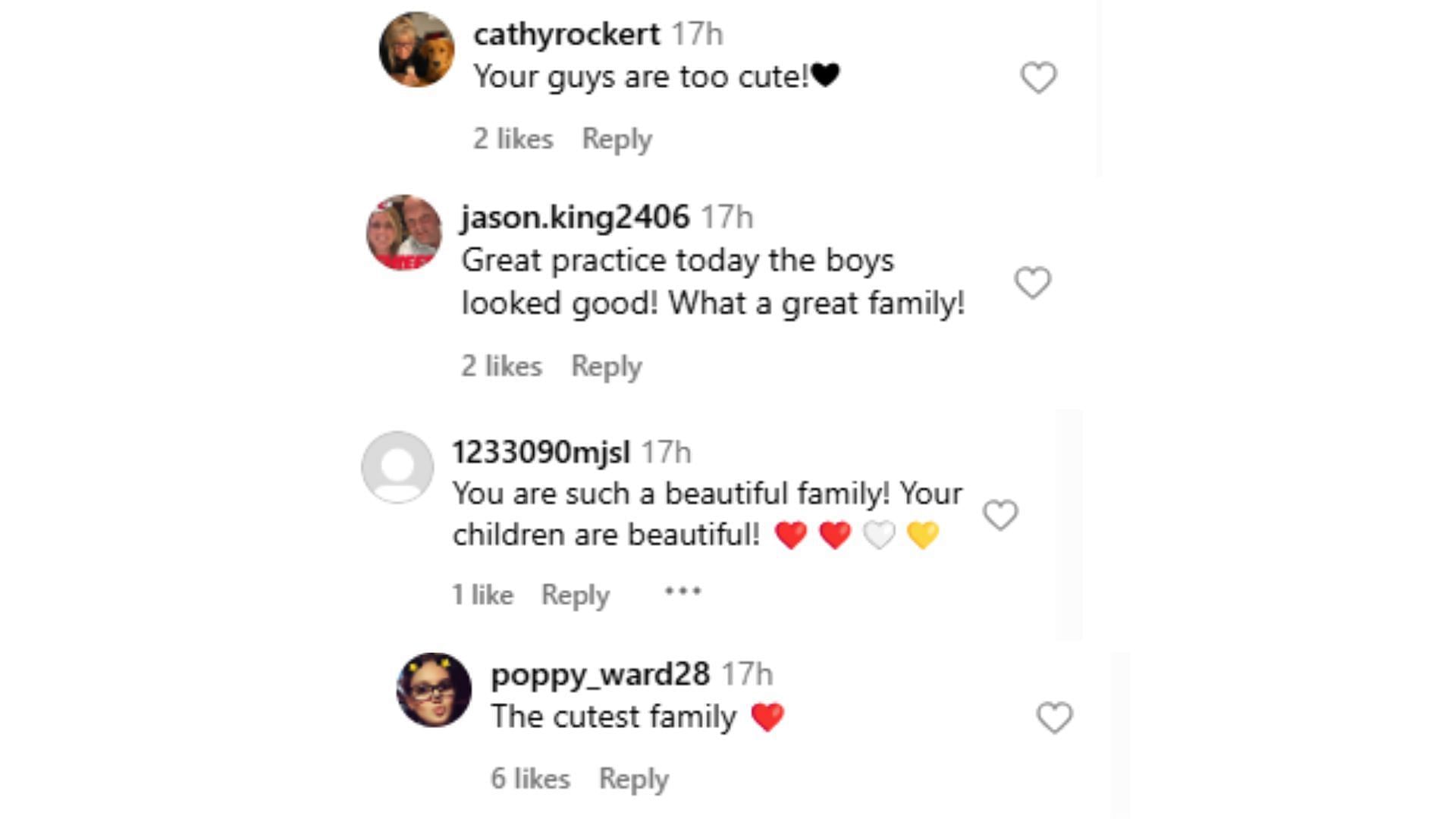 Additional comments on Brittany Mahomes Instagram post.