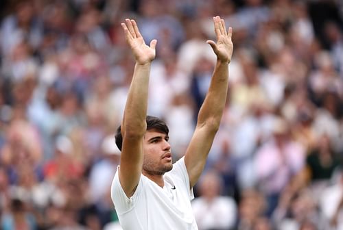 Carlos Alcaraz at The Championships - Wimbledon 2024