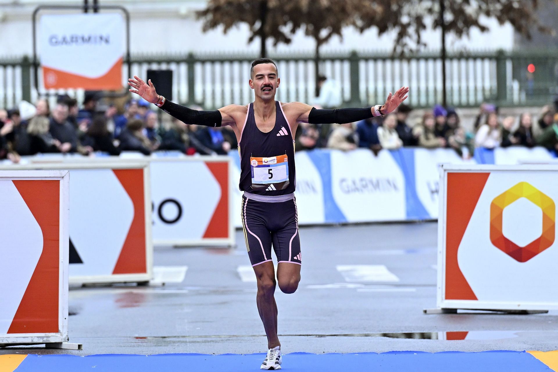 Mehdi Frere of France finishing 2nd at Paris Half Marathon [Getty]